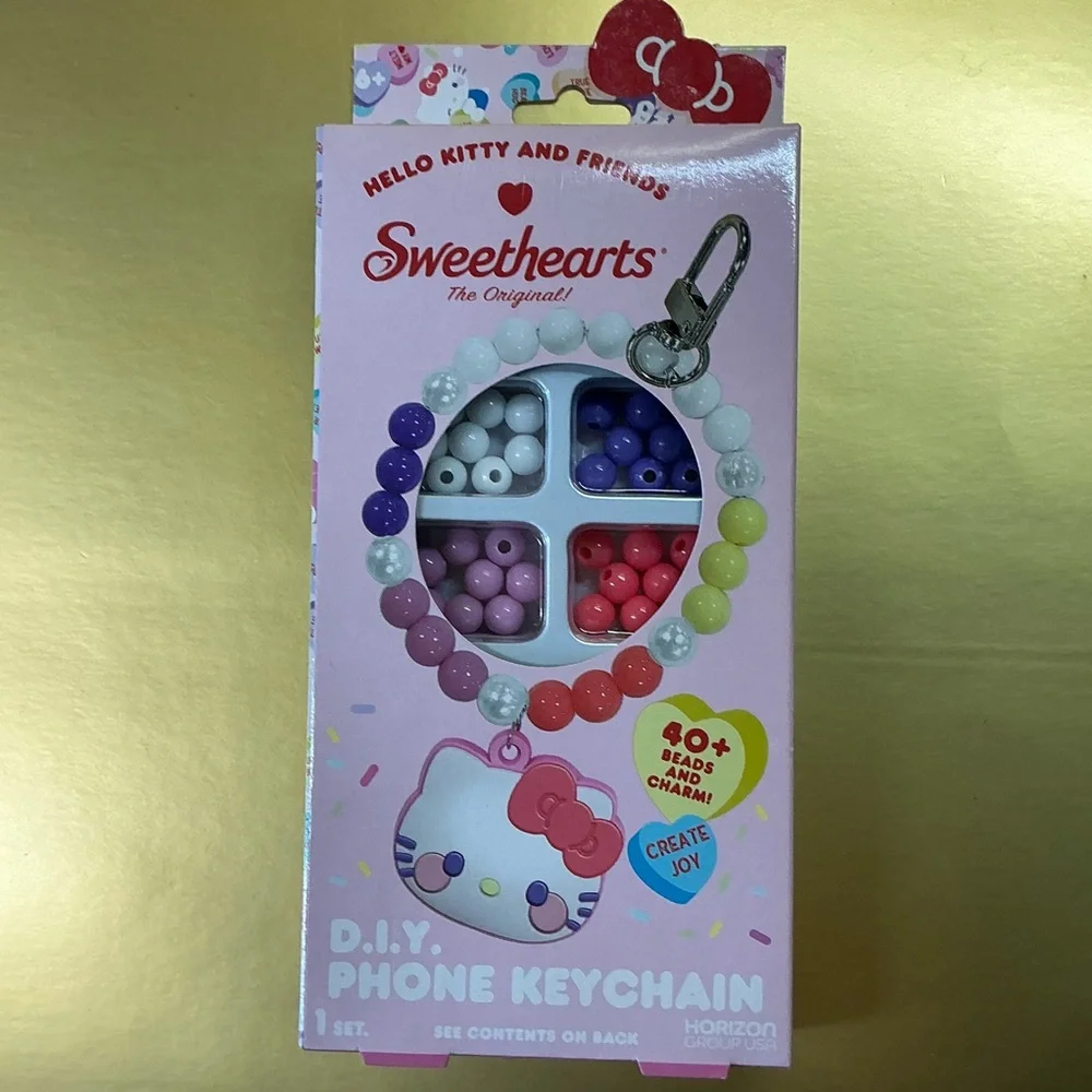 Hello Kitty Own Customize DIY Phone Keychain or Jewelry Beads of Multicolor